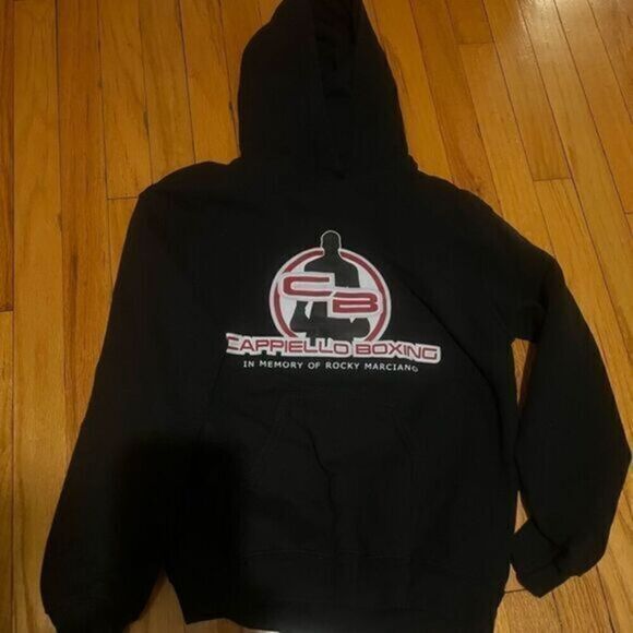 Rocky Marciano “In Memory Of” Black Hooded Sweatshirt - Picture 2 of 6